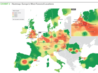 Prologis Research - Themes Shaping New Location Selection in Europe Heatmap