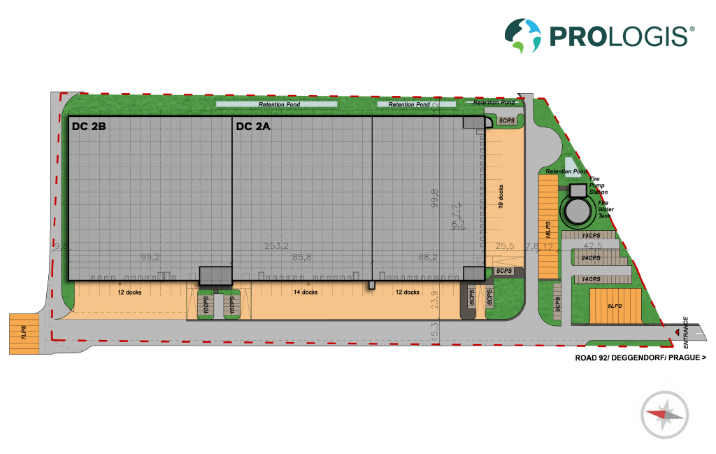 Hall Plan DC2A and DC2B, Prologis Park Munich-Neufahrn Hall Plan DC2A and DC2B, Prologis Park Munich-Neufahrn