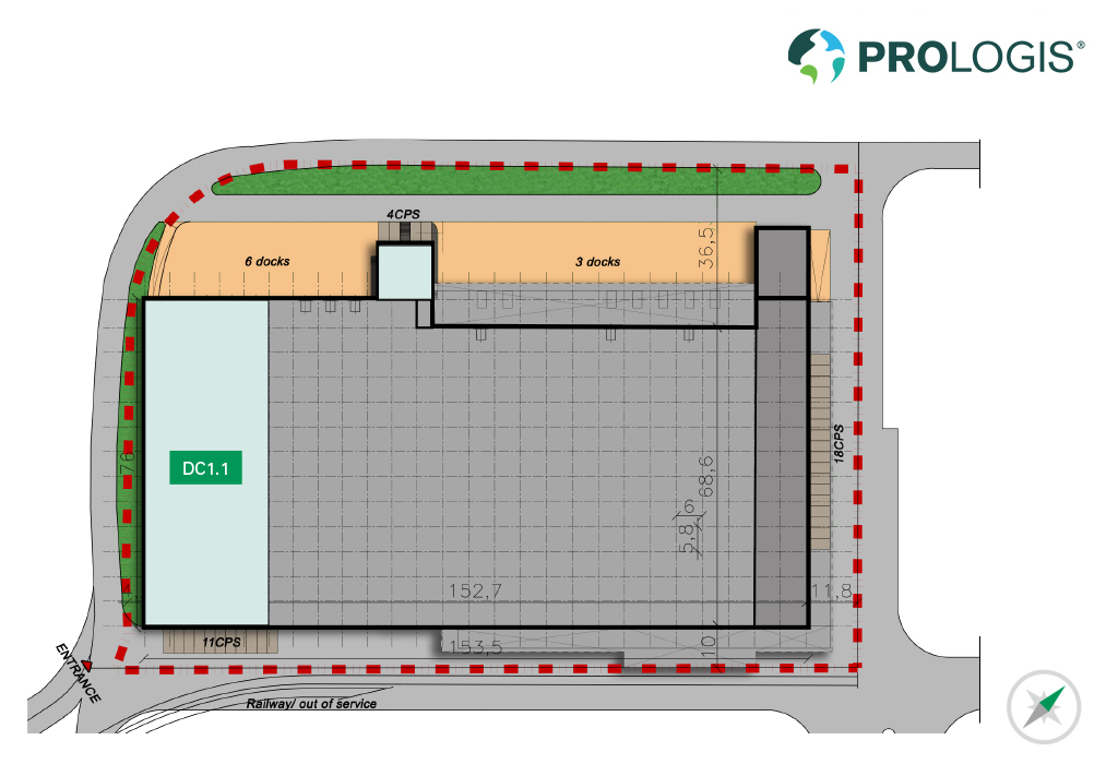 Hallenplan Prologis Park Hamburg-Steinwerder DC1 Hallenplan Prologis Park Hamburg-Steinwerder DC1