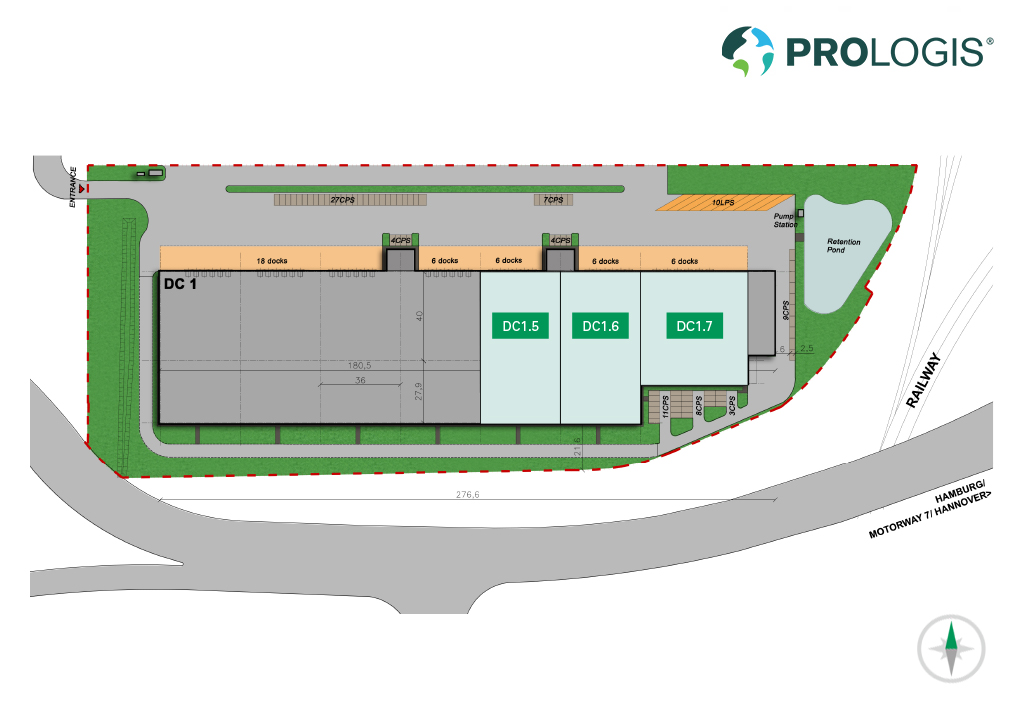 Hallenplan Prologis Park Hamburg-Waltershof DC1 Hallenplan Prologis Park Hamburg-Waltershof DC1