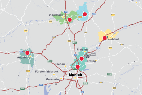 Standortkarte München