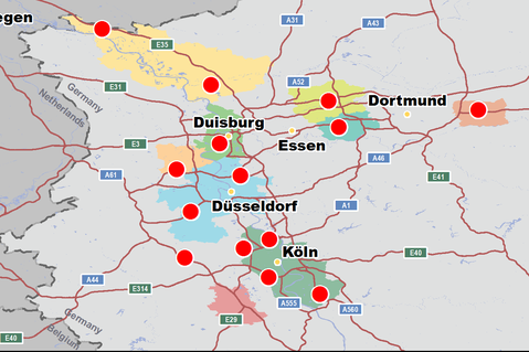 Rhine Ruhr region Germany logistics sector 