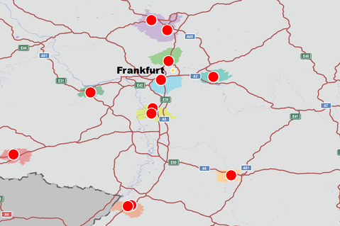 Map Frankfurt am Main, Germany Map Frankfurt am Main, Germany