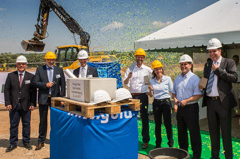 Grundsteinlegung Prologis Immobilie für DHL in Ludwigsau in der Nähe von Bad Hersfeld, Deutschland Grundsteinlegung Prologis Immobilie für DHL in Ludwigsau in der Nähe von Bad Hersfeld, Deutschland