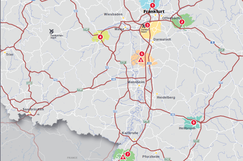 Market Map Rhine-Main Rhein-Main Prologis location Frankfurt Germany