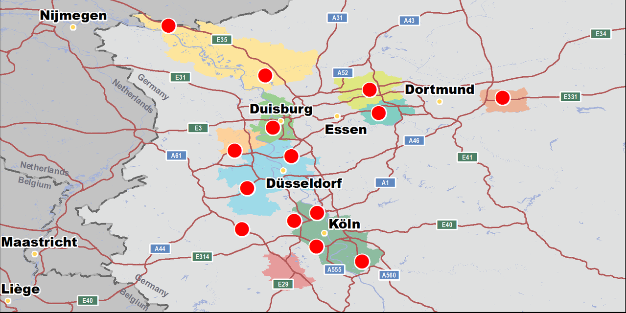 Dusseldorf lentokenttä kartta